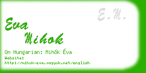 eva mihok business card